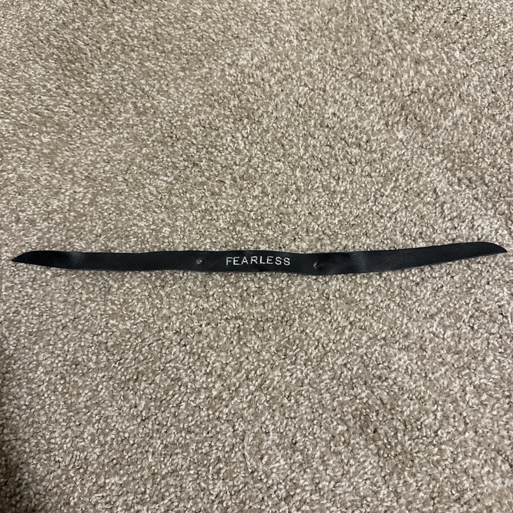 SUPER RARE Black Leather Fearless Taylor Swift tie bracelet